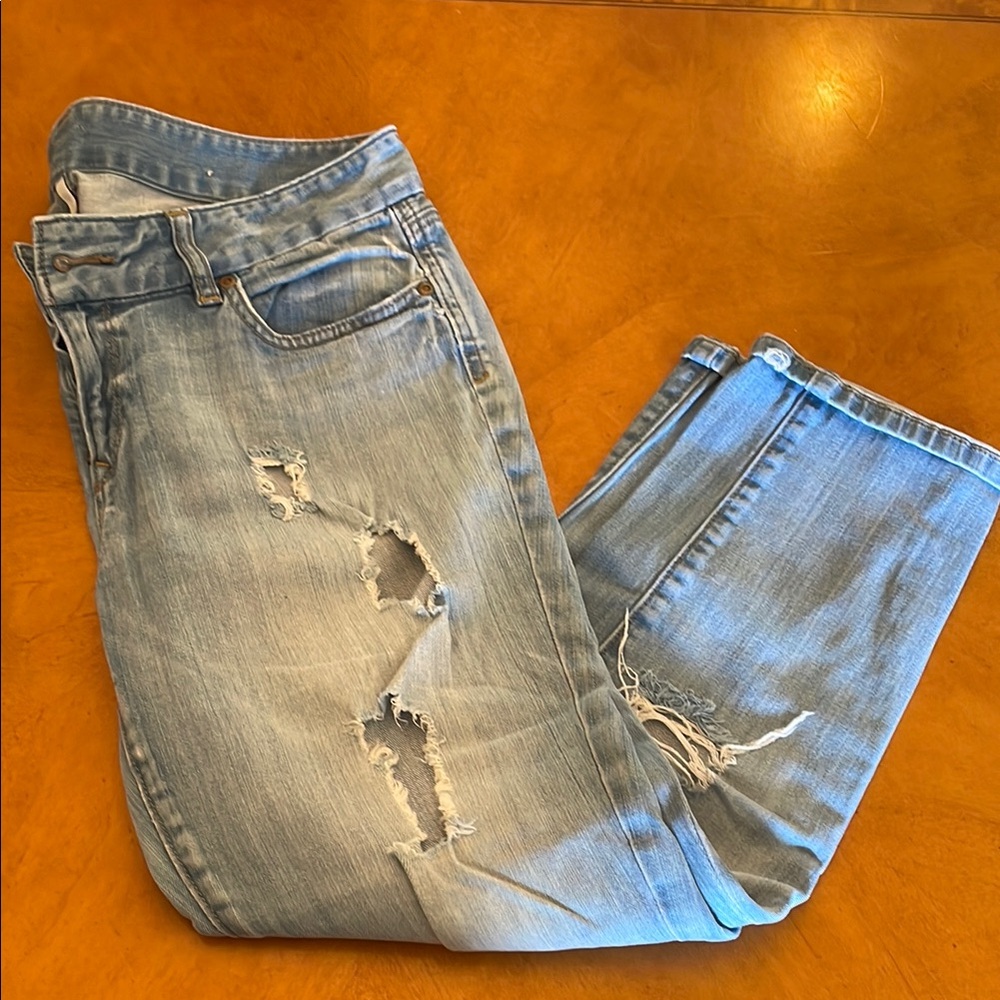 Distressed Light Blue Women's Jeans
